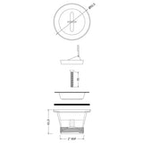 Nuie Chrome Black Plug with Chain Kitchen Sink Waste - Trusted Building Supplies
