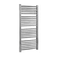 Nuie Chrome Curved Vertical Heated Towel Rail - 1100mm x 500mm - Trusted Building Supplies