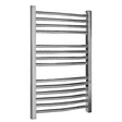 Nuie Chrome Curved Vertical Heated Towel Rail - 700mm x 500mm - Trusted Building Supplies