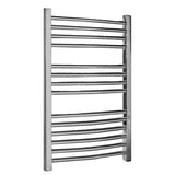 Nuie Chrome Curved Vertical Heated Towel Rail - 700mm x 500mm - Trusted Building Supplies
