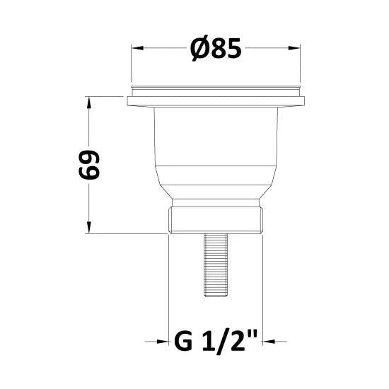 Nuie Chrome Mini Basket Strainer Basin Waste - Trusted Building Supplies