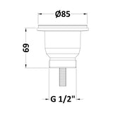 Nuie Chrome Mini Basket Strainer Basin Waste - Trusted Building Supplies