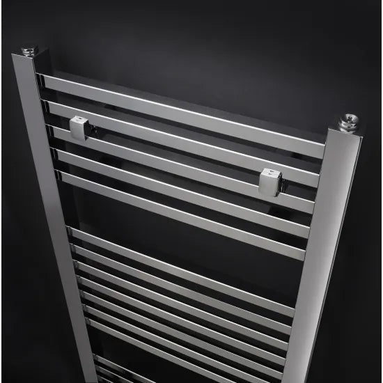 Nuie Chrome Square Vertical Heated Towel Rail - 800mm x 500mm - Trusted Building Supplies