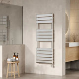 Nuie Chrome Vertical Electric Heated Towel Rail - 1213mm x 500mm - Trusted Building Supplies