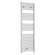 Nuie Chrome Vertical Electric Heated Towel Rail - 1375mm x 480mm - Trusted Building Supplies