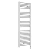 Nuie Chrome Vertical Electric Heated Towel Rail - 1375mm x 480mm - Trusted Building Supplies