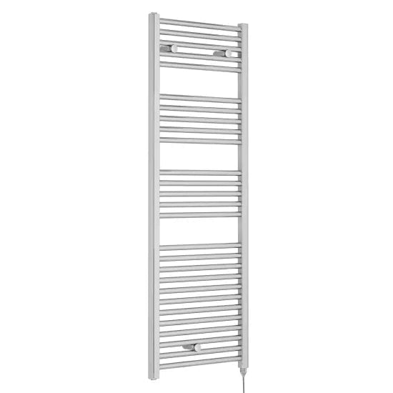 Nuie Chrome Vertical Electric Heated Towel Rail - 1375mm x 480mm - Trusted Building Supplies