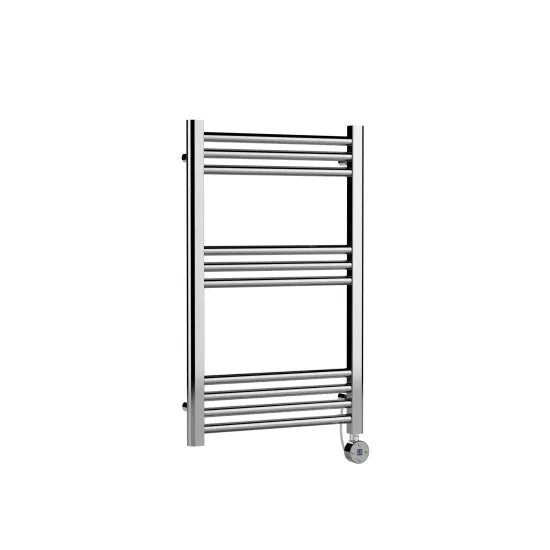 Nuie Chrome Vertical Electric Heated Towel Rail - 800mm x 500mm - Trusted Building Supplies