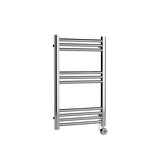 Nuie Chrome Vertical Electric Heated Towel Rail - 800mm x 500mm - Trusted Building Supplies
