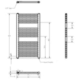 Nuie Chrome Vertical Electric Heated Towel Rail - 920mm x 480mm - Trusted Building Supplies