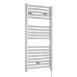 Nuie Chrome Vertical Electric Heated Towel Rail - 920mm x 480mm - Trusted Building Supplies