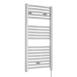 Nuie Chrome Vertical Electric Heated Towel Rail - 920mm x 480mm - Trusted Building Supplies