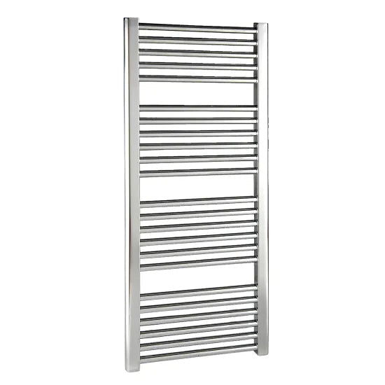 Nuie Chrome Vertical Heated Towel Rail - 1100mm x 500mm - Trusted Building Supplies