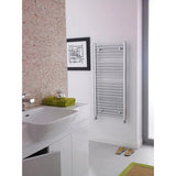 Nuie Chrome Vertical Heated Towel Rail - 1100mm x 500mm - Trusted Building Supplies