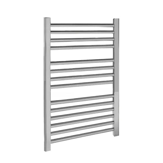 Nuie Chrome Vertical Heated Towel Rail - 700mm x 500mm - Trusted Building Supplies