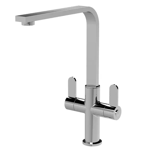 Nuie Churni Mono Kitchen Sink Mixer Tap Dual Lever Handle - Trusted Building Supplies