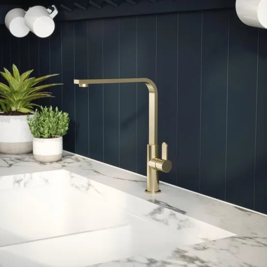 Nuie Churni Mono Kitchen Sink Mixer Tap Single Lever Handle - Trusted Building Supplies
