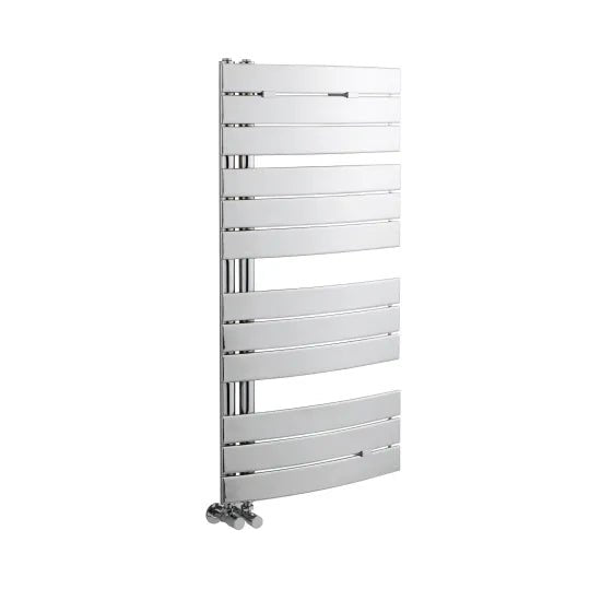 Nuie Elgin Chrome Horizontal Heated Towel Rail - 1080mm x 550mm - Trusted Building Supplies