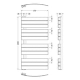 Nuie Elgin Chrome Horizontal Heated Towel Rail - 1080mm x 550mm - Trusted Building Supplies
