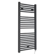 Nuie Eton Anthracite Vertical Electric Heated Towel Rail - 1100mm x 500mm - Trusted Building Supplies