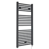 Nuie Eton Anthracite Vertical Electric Heated Towel Rail - 1100mm x 500mm - Trusted Building Supplies