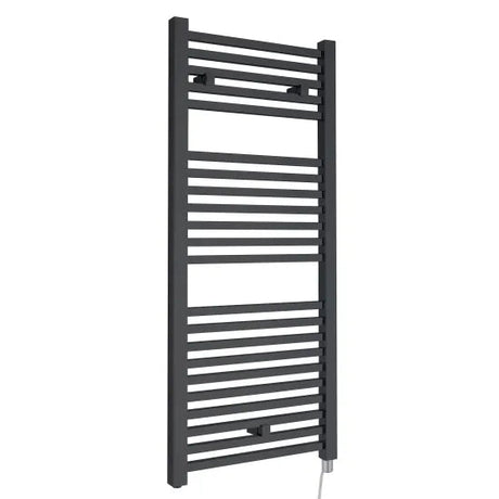 Nuie Eton Anthracite Vertical Electric Heated Towel Rail - 1100mm x 500mm - Trusted Building Supplies