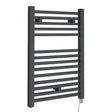 Nuie Eton Anthracite Vertical Single Panel Radiator - 690mm x 500mm - Trusted Building Supplies