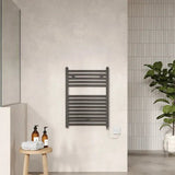 Nuie Eton Anthracite Vertical Single Panel Radiator - 690mm x 500mm - Trusted Building Supplies