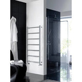 Nuie Eton Chrome Horizontal Heated Towel Rail - 1200mm x 450mm - Trusted Building Supplies