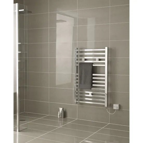 Nuie Eton Chrome Vertical Single Panel Radiator - 690mm x 500mm - Trusted Building Supplies