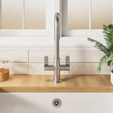 Nuie Kosi Mono Kitchen Sink Mixer Tap Dual Lever Handle - Trusted Building Supplies