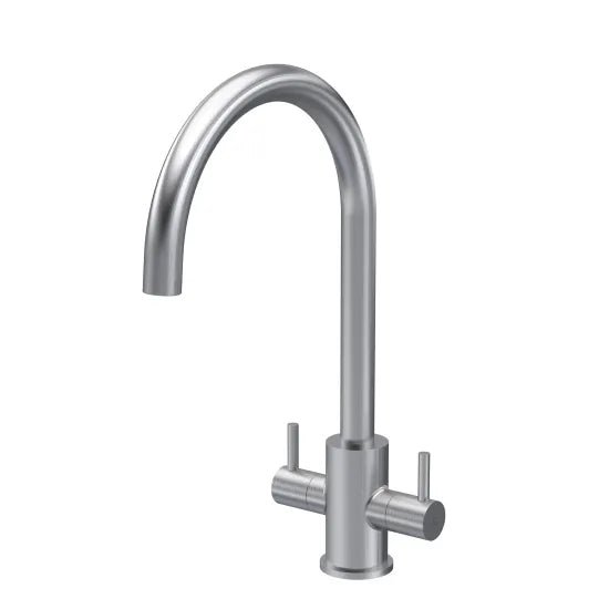 Nuie Lachen Mono Kitchen Sink Mixer Tap Dual Lever Handle - Trusted Building Supplies