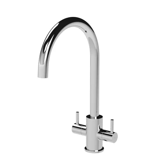 Nuie Lachen Mono Kitchen Sink Mixer Tap Dual Lever Handle - Trusted Building Supplies