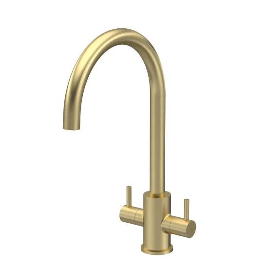 Nuie Lachen Mono Kitchen Sink Mixer Tap Dual Lever Handle - Trusted Building Supplies