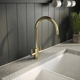 Nuie Lachen Mono Kitchen Sink Mixer Tap Dual Lever Handle - Trusted Building Supplies
