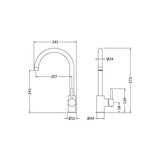 Nuie Lachen Mono Kitchen Sink Mixer Tap Single Lever Handle - Trusted Building Supplies