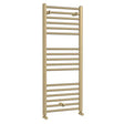 Nuie Lorica Brushed Brass Vertical Single Panel Radiator - 1200mm x 500mm - Trusted Building Supplies