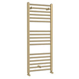 Nuie Lorica Brushed Brass Vertical Single Panel Radiator - 1200mm x 500mm - Trusted Building Supplies
