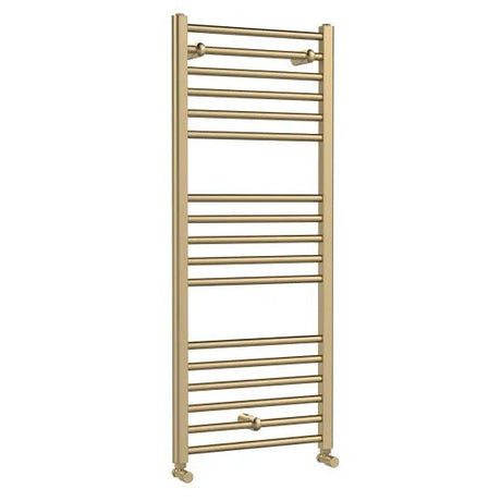 Nuie Lorica Brushed Brass Vertical Single Panel Radiator - 1200mm x 500mm - Trusted Building Supplies