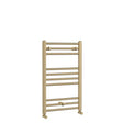 Nuie Lorica Brushed Brass Vertical Single Panel Radiator - 800mm x 500mm - Trusted Building Supplies
