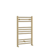 Nuie Lorica Brushed Brass Vertical Single Panel Radiator - 800mm x 500mm - Trusted Building Supplies