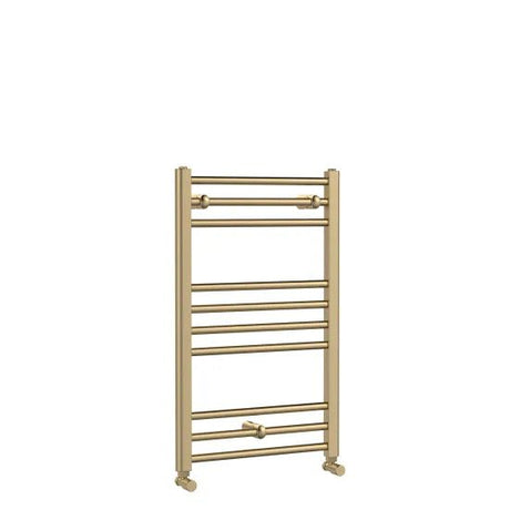 Nuie Lorica Brushed Brass Vertical Single Panel Radiator - 800mm x 500mm - Trusted Building Supplies