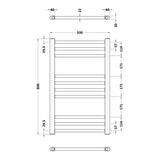 Nuie Lorica Brushed Brass Vertical Single Panel Radiator - 800mm x 500mm - Trusted Building Supplies