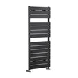 Nuie Piazza Anthracite Horizontal Heated Towel Rail - 1213mm x 500mm - Trusted Building Supplies
