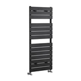 Nuie Piazza Anthracite Horizontal Heated Towel Rail - 1213mm x 500mm - Trusted Building Supplies