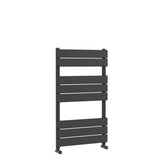 Nuie Piazza Anthracite Vertical Heated Towel Rail - 840mm x 500mm - Trusted Building Supplies