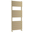 Nuie Piazza Brushed Brass Horizontal Heated Towel Rail - 1213mm x 500mm - Trusted Building Supplies