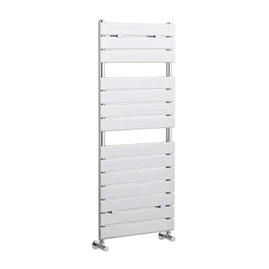 Nuie Piazza Chrome Horizontal Heated Towel Rail - 1213mm x 500mm - Trusted Building Supplies
