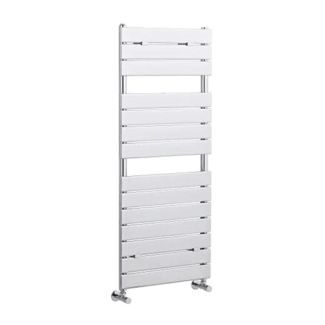 Nuie Piazza Chrome Horizontal Heated Towel Rail - 1213mm x 500mm - Trusted Building Supplies