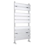 Nuie Piazza Chrome Horizontal Heated Towel Rail - 950mm x 500mm - Trusted Building Supplies